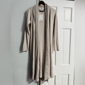 Magaschoni Light Beige Ribbed Cardigan+dress